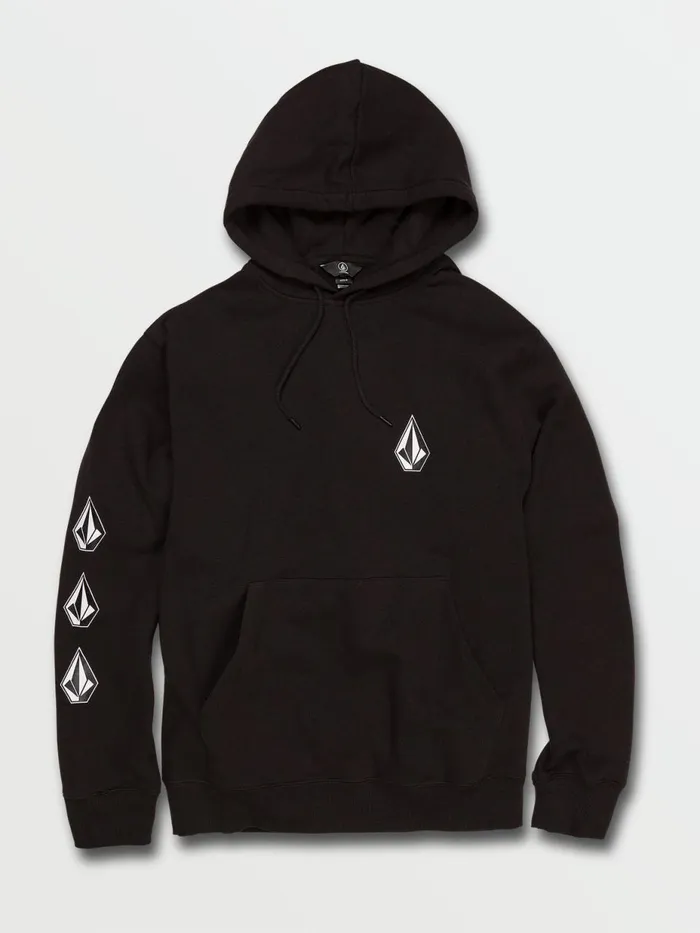 Mens Hoodies and Sweatshirts Volcom Iconic Stone Pullover Hoodie 8211 Black