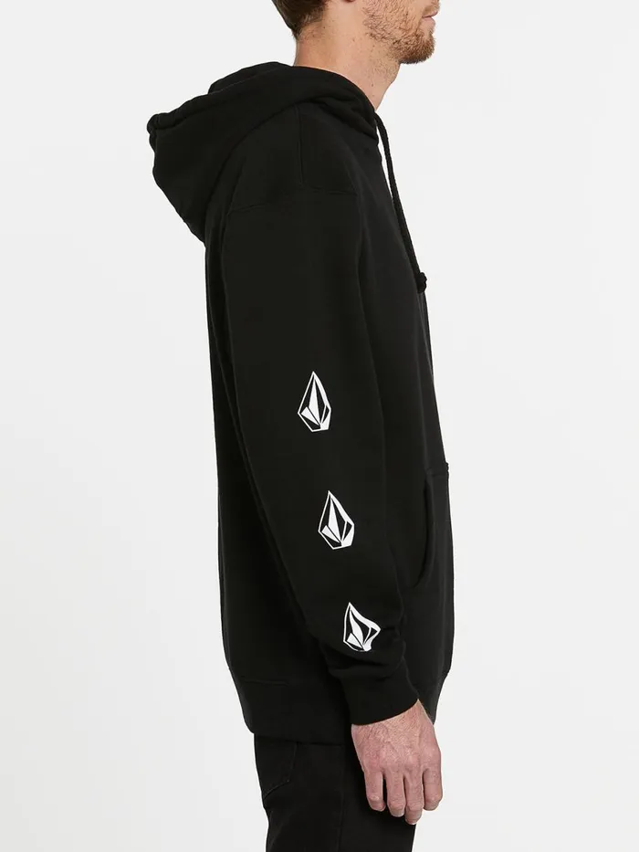 Mens Hoodies and Sweatshirts Volcom Mens USA Deadly Stones Pullover 8211 Black