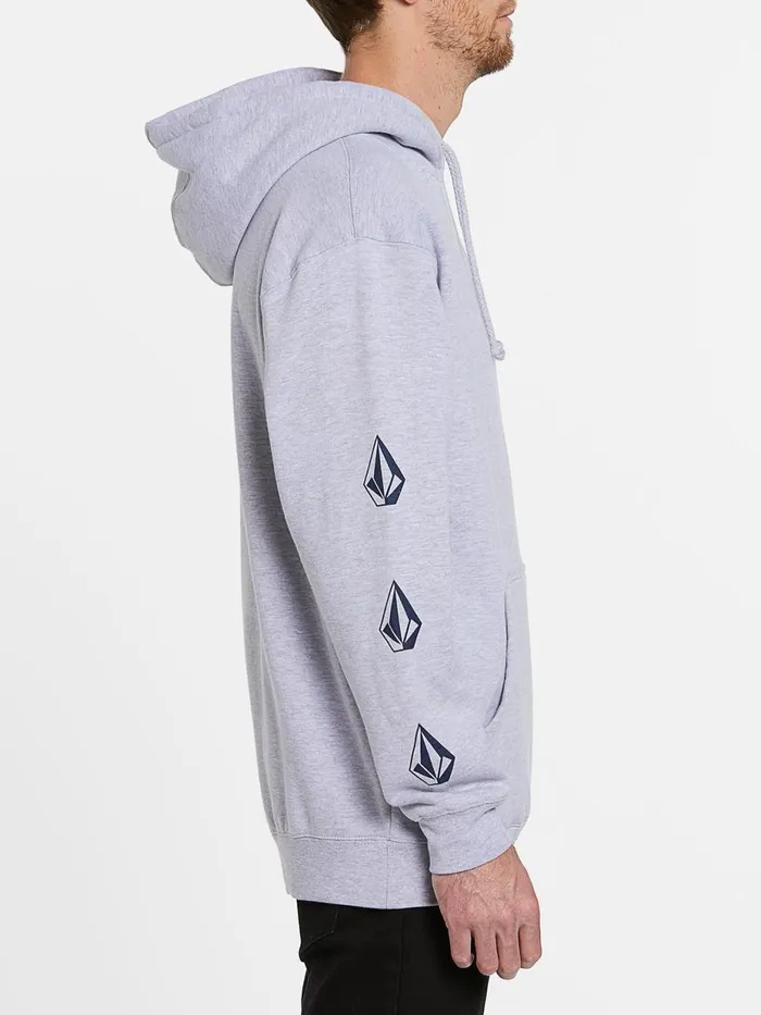 Mens Hoodies and Sweatshirts Volcom Mens USA Deadly Stones Pullover 8211 Heather Grey