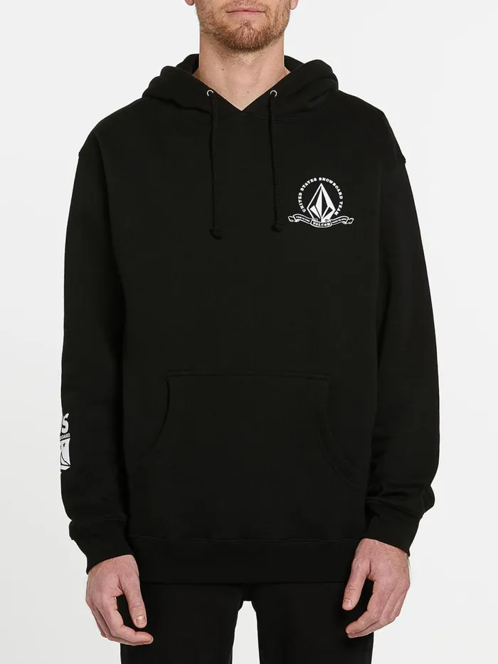Mens Hoodies and Sweatshirts Volcom Mens USA Pullover 8211 Black