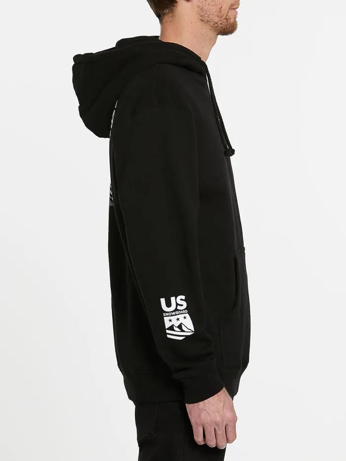 Mens Hoodies and Sweatshirts Volcom Mens USA Pullover 8211 Black