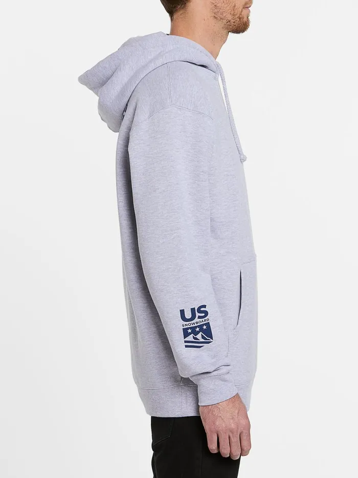 Mens Hoodies and Sweatshirts Volcom Mens USA Pullover 8211 Heather Grey