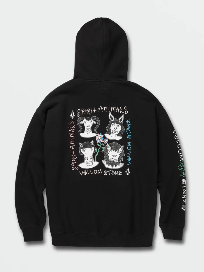 Mens Hoodies and Sweatshirts Volcom Surf Vitals Ozzy Wrong Hoodie 8211 Black