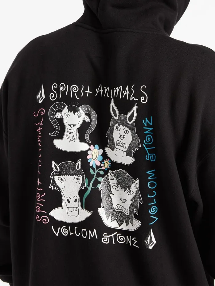 Mens Hoodies and Sweatshirts Volcom Surf Vitals Ozzy Wrong Hoodie 8211 Black