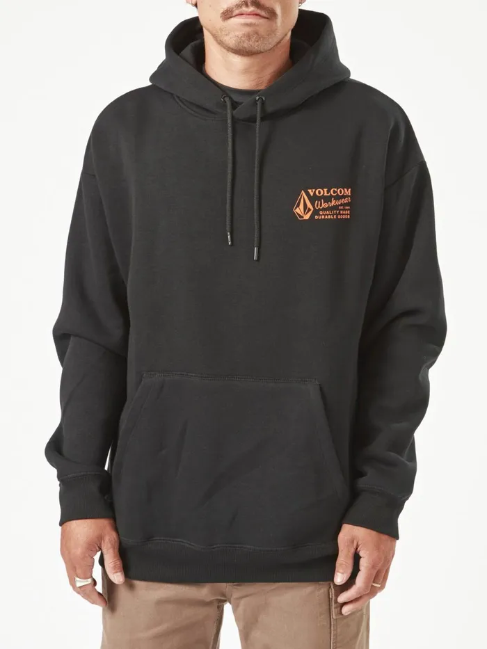 Mens Hoodies and Sweatshirts Volcom Volcom Workwear Pullover Fleece 8211 Black Mens Hoodies and Sweatshirts Volcom Volcom Workwear Pullover Fleece 8211 Black