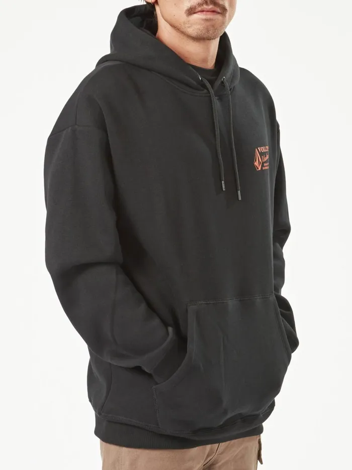 Mens Hoodies and Sweatshirts Volcom Volcom Workwear Pullover Fleece 8211 Black