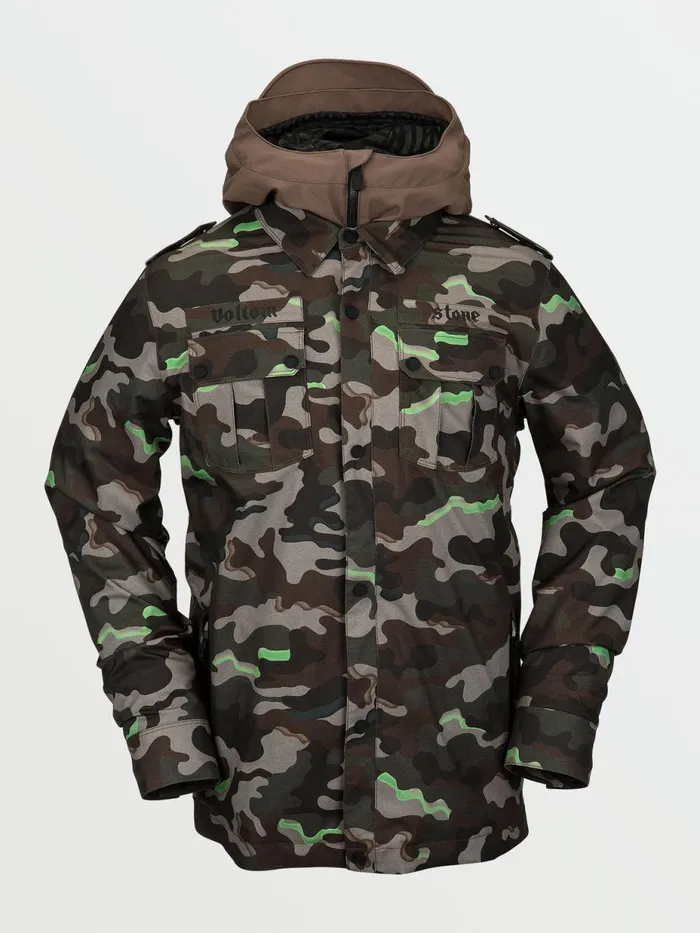 Mens Jackets Volcom Mens Creedle2Stone Jacket 8211 Army 2020