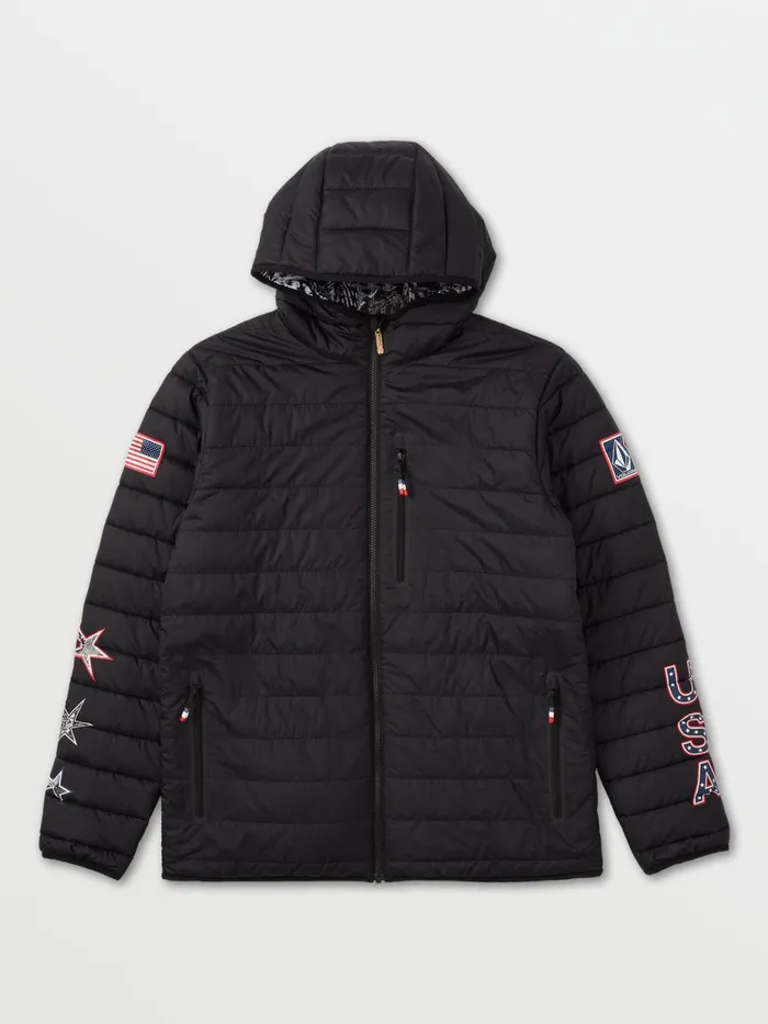 Mens Jackets Volcom Mens USA Puff Puff Synthetic Down Jacket 8211 Black