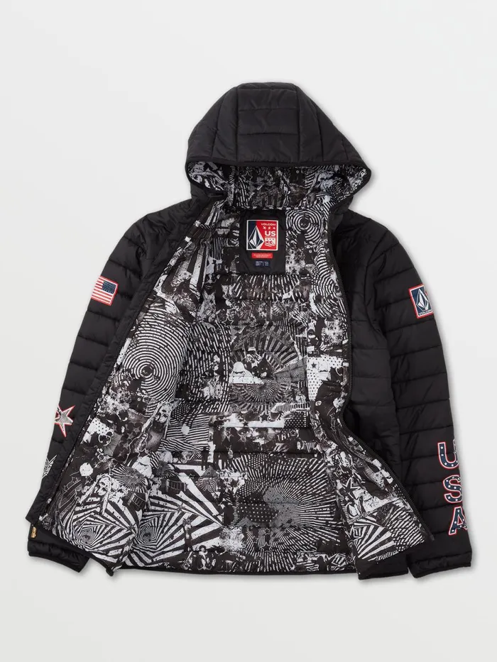 Mens Jackets Volcom Mens USA Puff Puff Synthetic Down Jacket 8211 Black