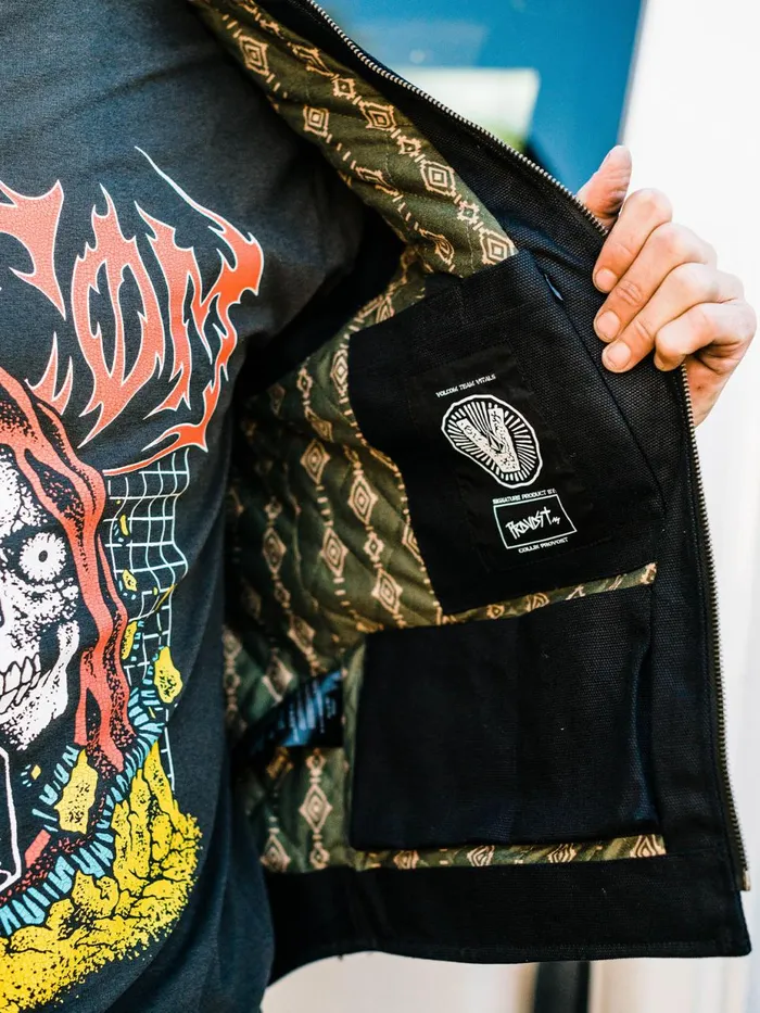 Mens Jackets Volcom Skate Vitals Collin Provost Vest 8211 Black