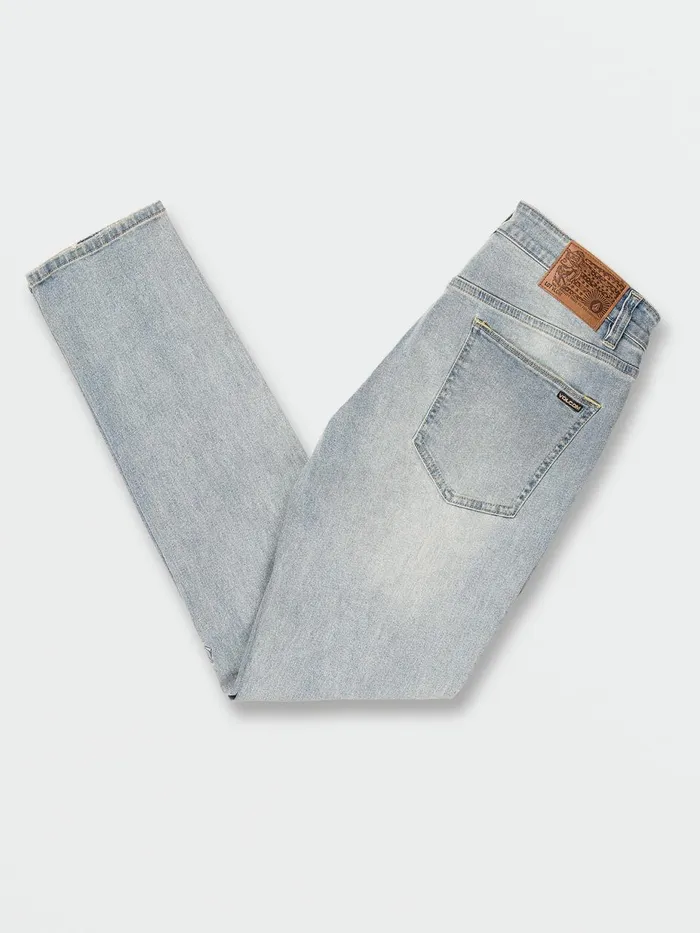 Mens Jeans Volcom 2 X Vorta Tapered Skinny Fit Jeans 8211 Worker Indigo Vintage