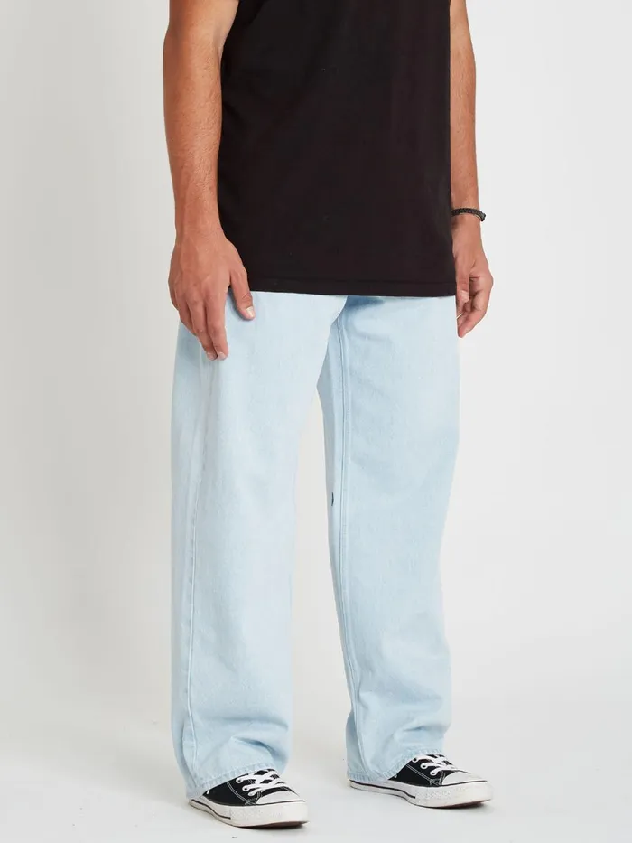 Mens Jeans Volcom Billow Loose Tapered Fit Jeans 8211 Light Blue