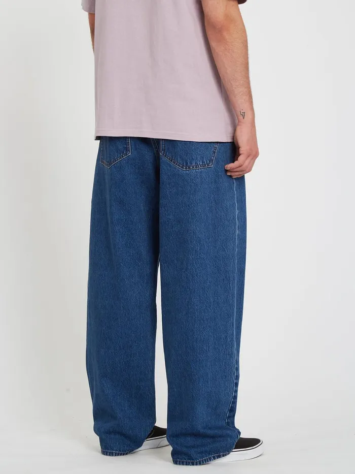 Mens Jeans Volcom Billow Loose Tapered Fit Jeans 8211 Oliver Mid Blue