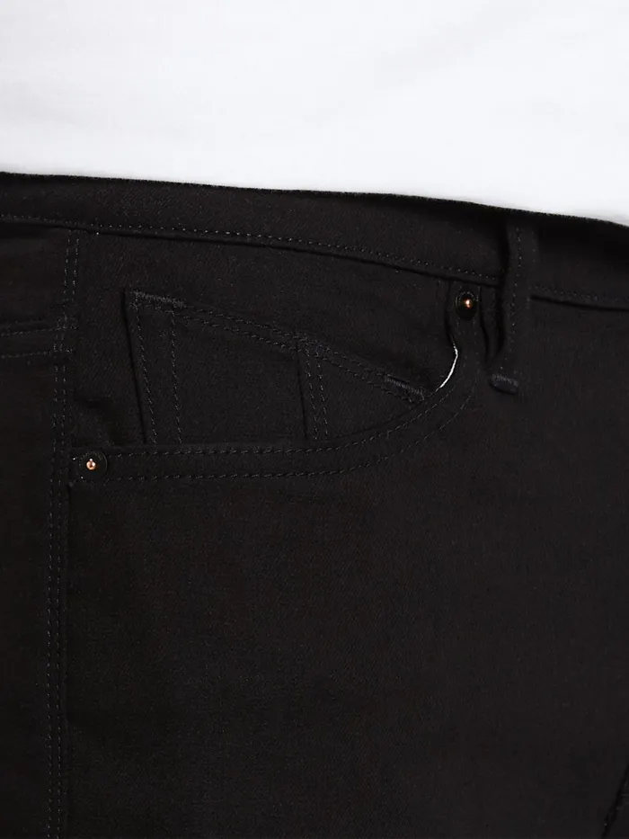 Mens Jeans Volcom Solver Modern Fit Jeans 8211 Black On Black