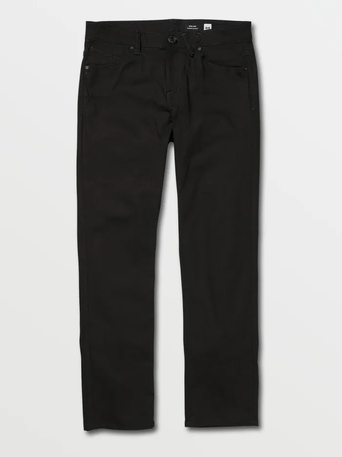 Mens Jeans Volcom Solver Modern Fit Jeans 8211 Black On Black