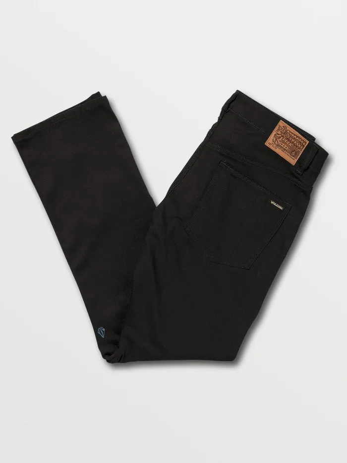 Mens Jeans Volcom Solver Modern Fit Jeans 8211 Black On Black