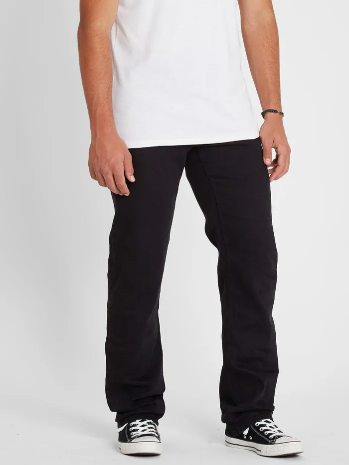 Mens Jeans Volcom Solver Modern Fit Jeans 8211 Black Out