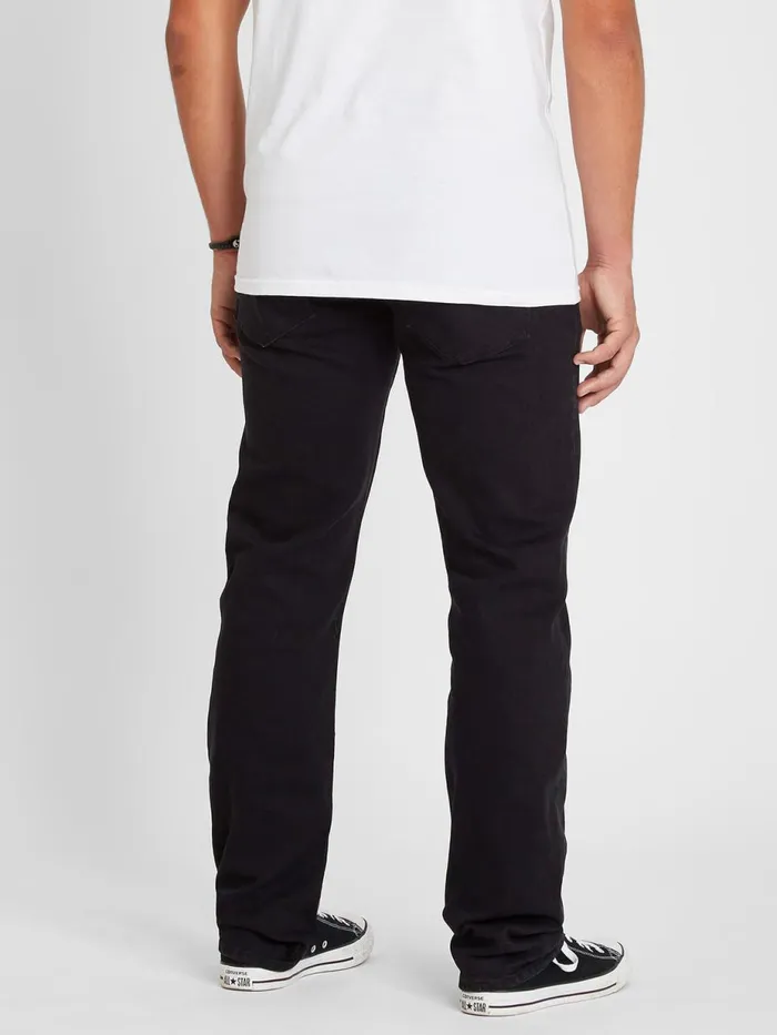 Mens Jeans Volcom Solver Modern Fit Jeans 8211 Black Out