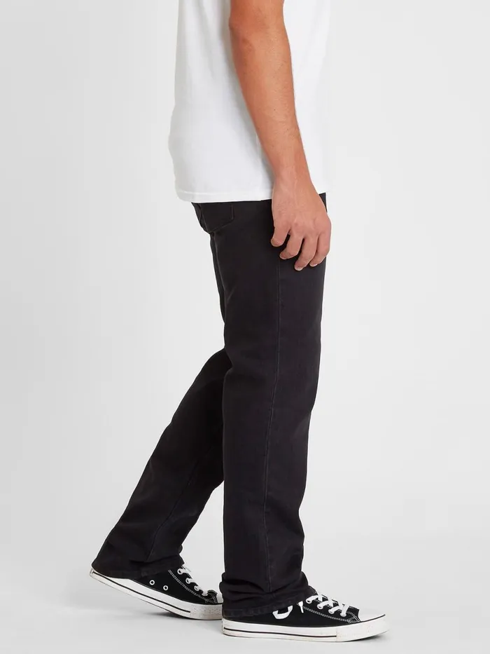 Mens Jeans Volcom Solver Modern Fit Jeans 8211 Black Out