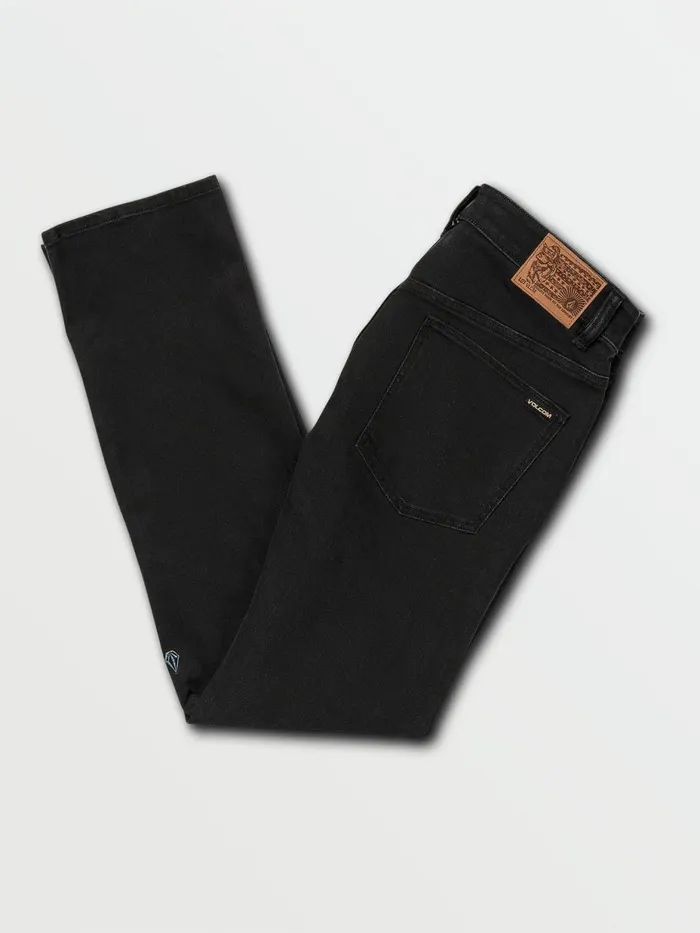 Mens Jeans Volcom Solver Modern Fit Jeans 8211 Black Out