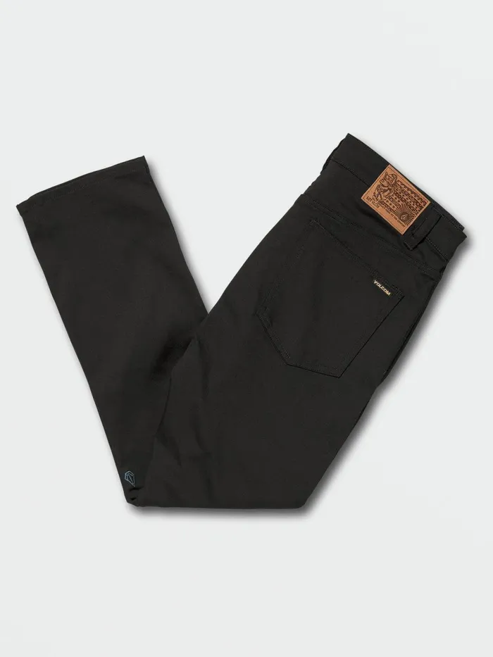 Mens Jeans Volcom Vorta Slim Fit Jeans 8211 Black On Black