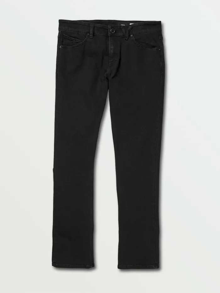 Mens Jeans Volcom Vorta Slim Fit Jeans 8211 Black Out