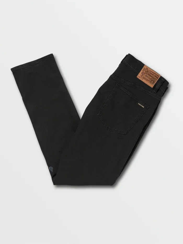 Mens Jeans Volcom Vorta Slim Fit Jeans 8211 Black Out