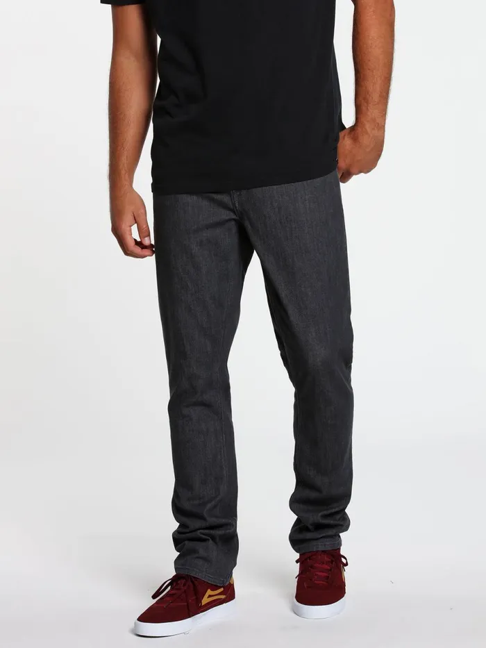 Mens Jeans Volcom Vorta Slim Fit Jeans 8211 Dark Grey