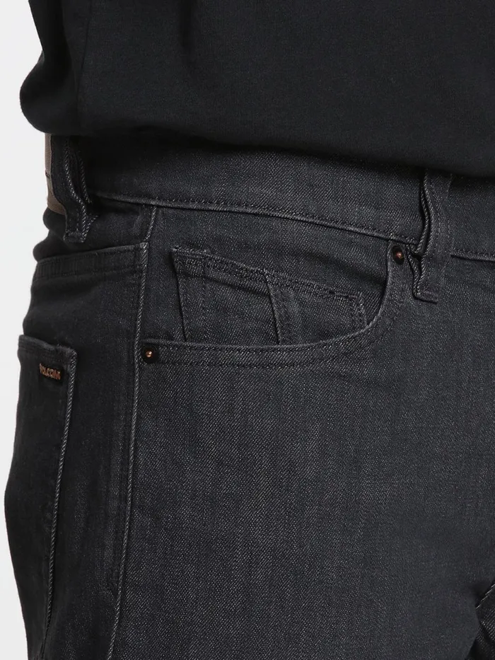 Mens Jeans Volcom Vorta Slim Fit Jeans 8211 Dark Grey