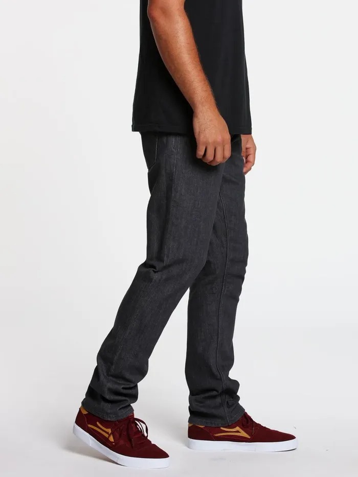 Mens Jeans Volcom Vorta Slim Fit Jeans 8211 Dark Grey