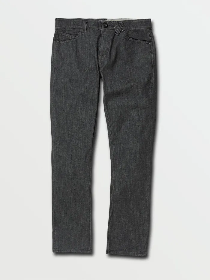 Mens Jeans Volcom Vorta Slim Fit Jeans 8211 Dark Grey