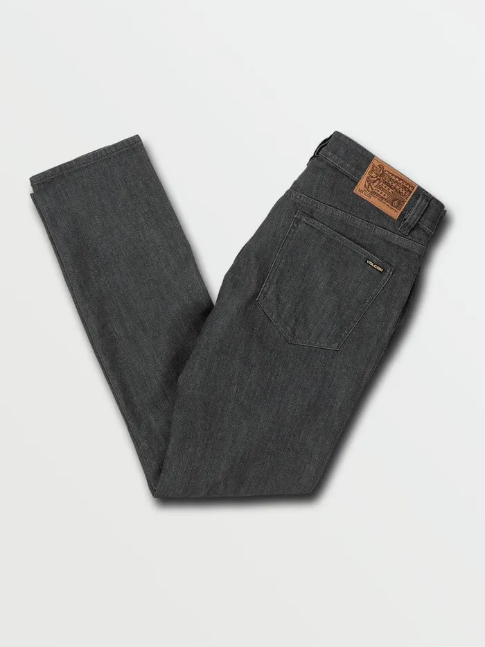 Mens Jeans Volcom Vorta Slim Fit Jeans 8211 Dark Grey