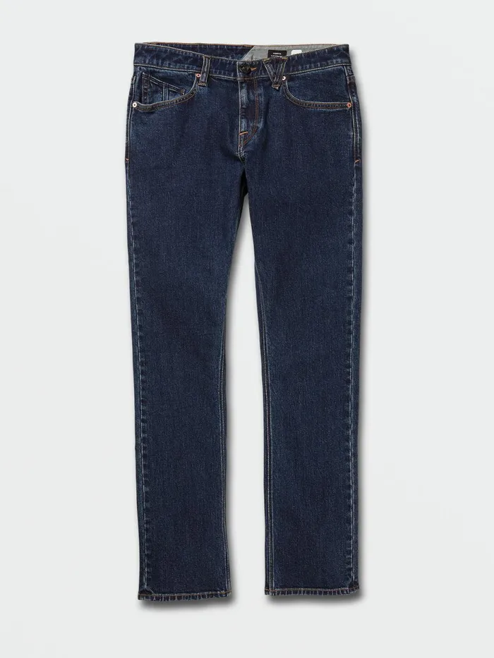 Mens Jeans Volcom Vorta Slim Fit Jeans 8211 Dirty Med Blue