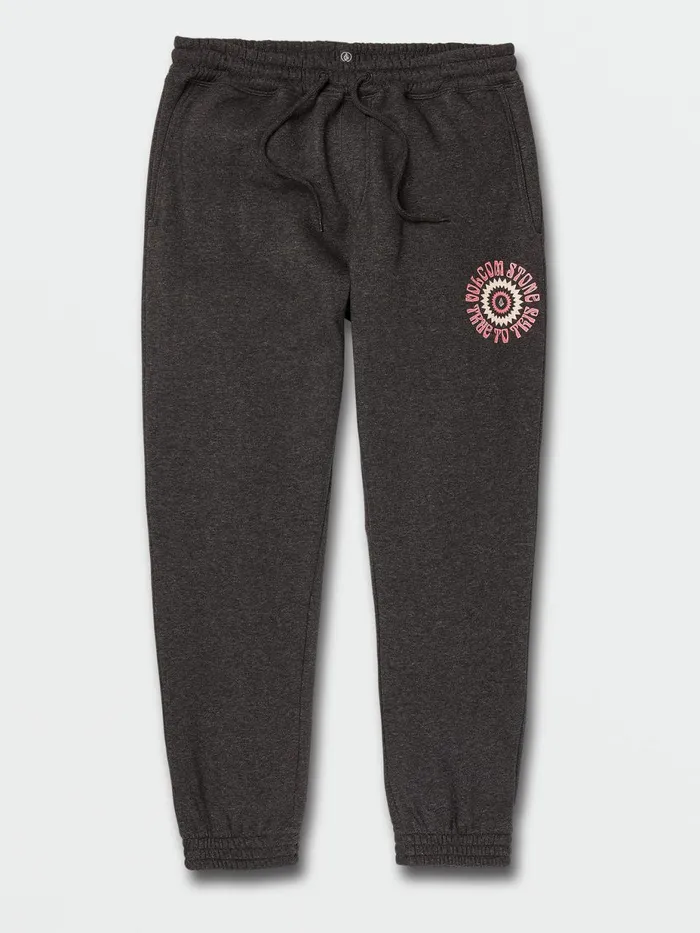 Mens Pants Volcom Booker Fleece Pants 8211 Heather Black
