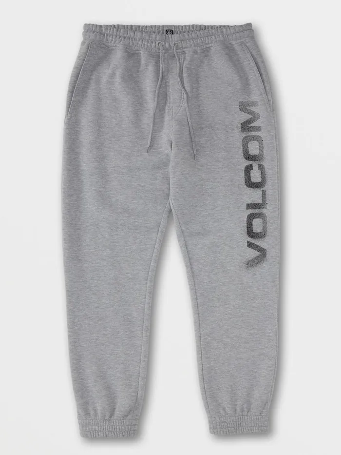 Mens Pants Volcom Booker Fleece Pants 8211 Heather Grey