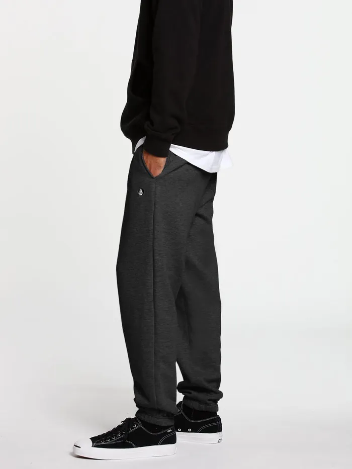 Mens Pants Volcom Foreman Fleece Pants 8211 Sulfur Black