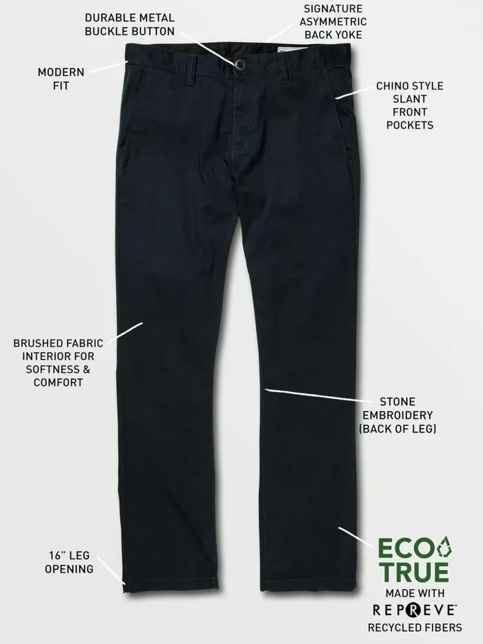 Mens Pants Volcom Frickin Modern Stretch Pants 8211 Dark Navy