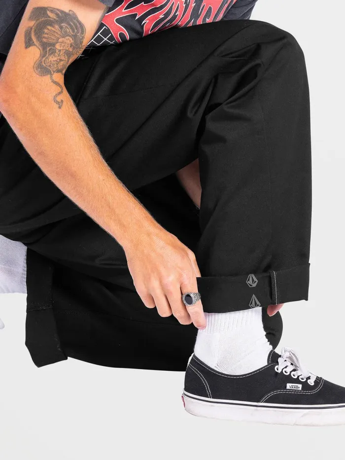 Mens Pants Volcom Frickin Skate Chino Pants 8211 Black
