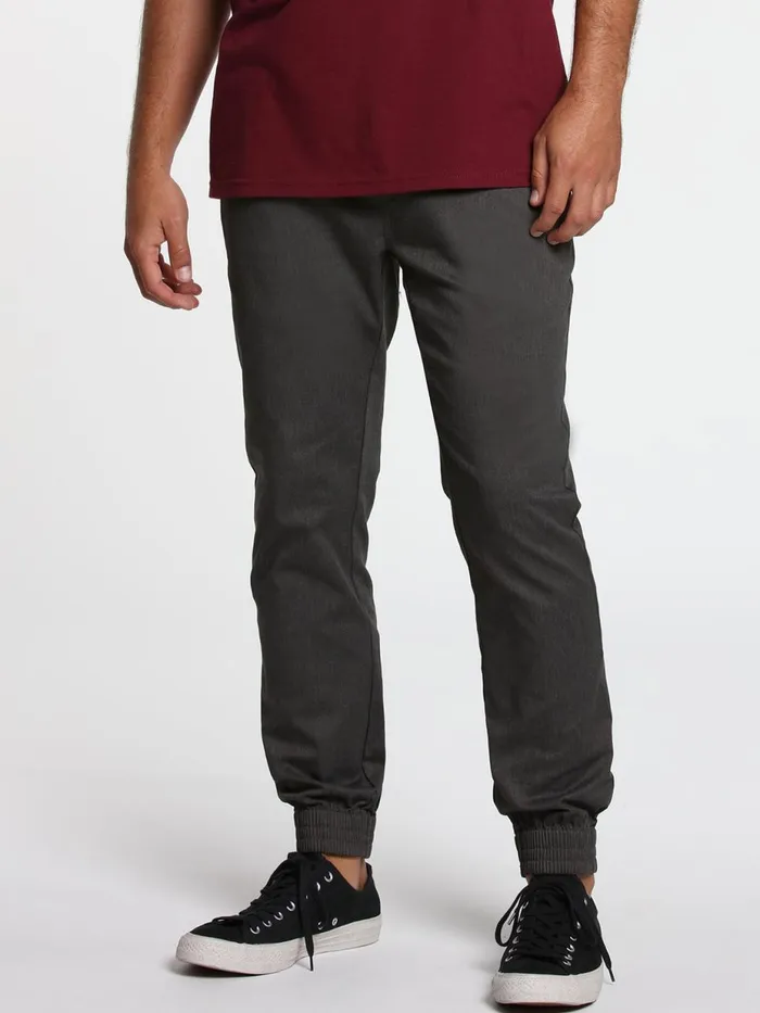 Mens Pants Volcom Frickin Slim Jogger Pants 8211 Charcoal Heather