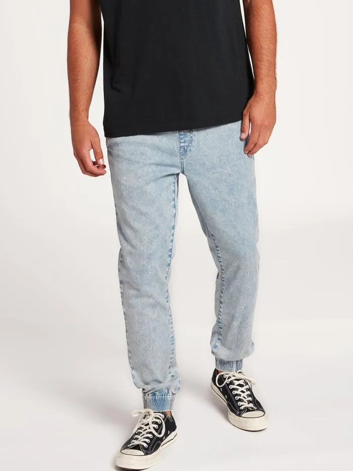 Mens Pants Volcom Frickin Slim Jogger Pants 8211 Cloud Blue