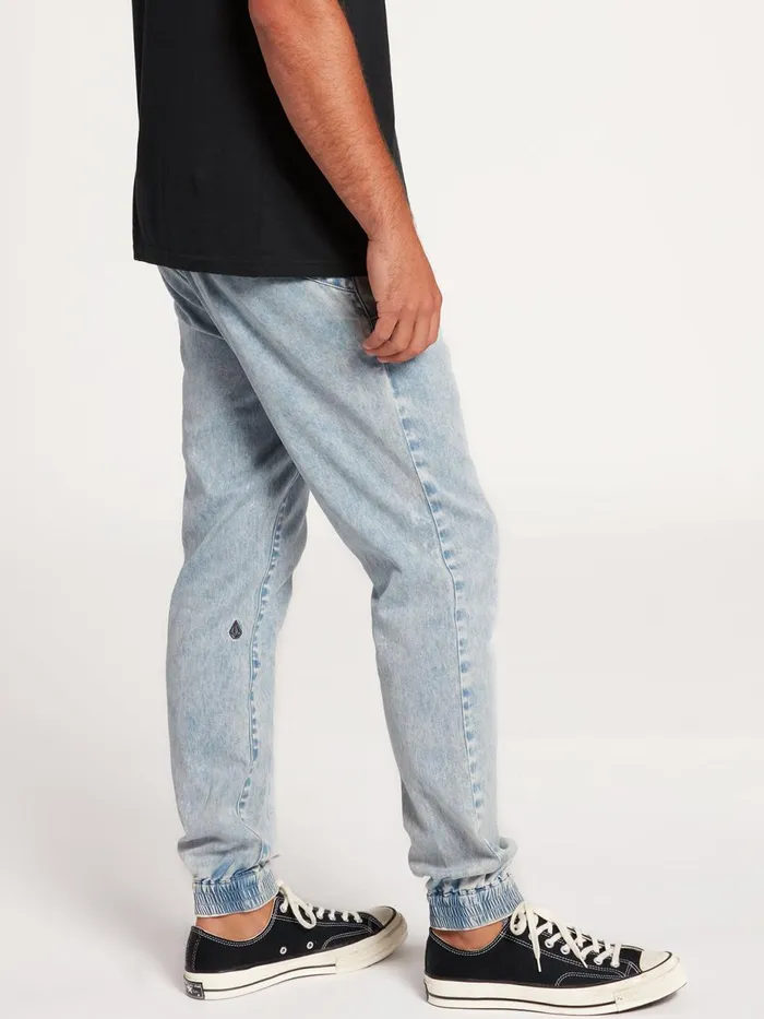 Mens Pants Volcom Frickin Slim Jogger Pants 8211 Cloud Blue