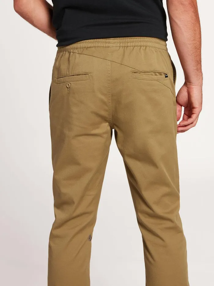 Mens Pants Volcom Frickin Slim Jogger Pants 8211 Dark Khaki