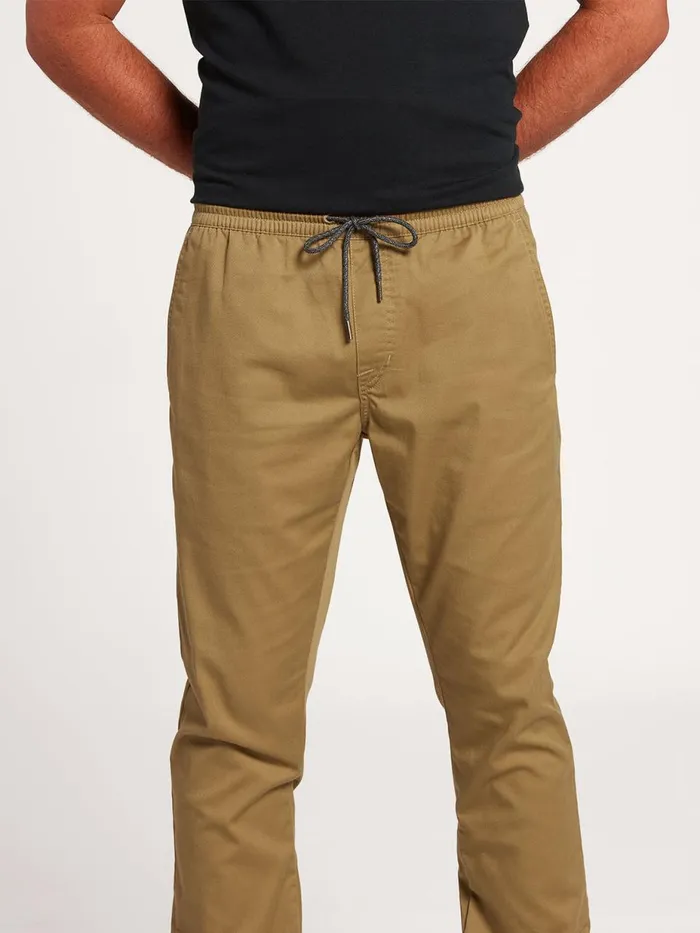 Mens Pants Volcom Frickin Slim Jogger Pants 8211 Dark Khaki