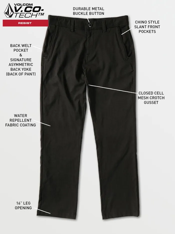 Mens Pants Volcom Frickin Tech Chino Pants 8211 Black