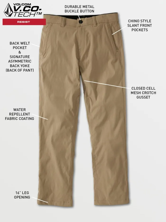 Mens Pants Volcom Frickin Tech Chino Pants 8211 Desert Taupe