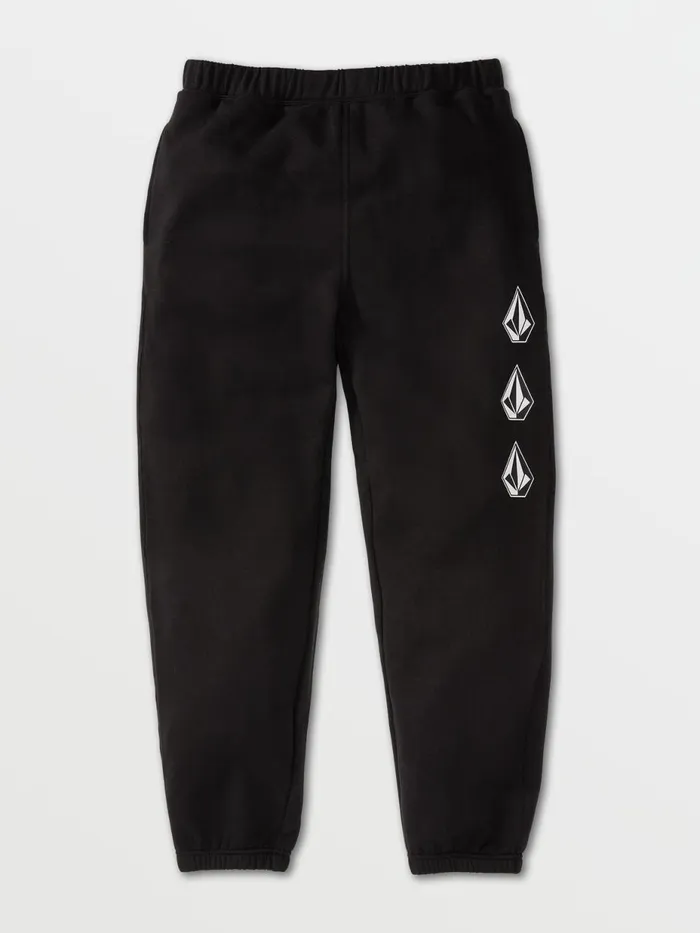 Mens Pants Volcom Iconic Stone Fleece Pants 8211 Black