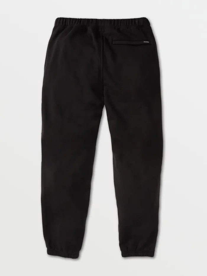 Mens Pants Volcom Iconic Stone Fleece Pants 8211 Black