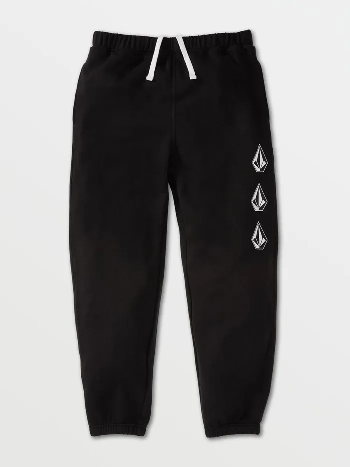 Mens Pants Volcom Iconic Stone Fleece Pants 8211 Black
