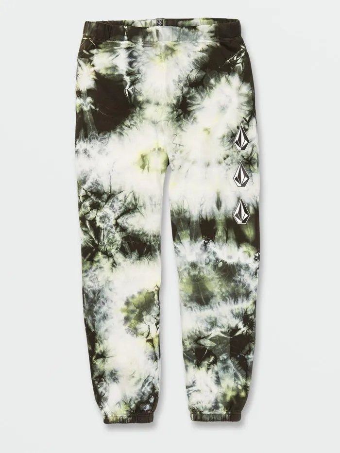 Mens Pants Volcom Iconic Stone Plus Fleece Pants 8211 Lime Tie Dye