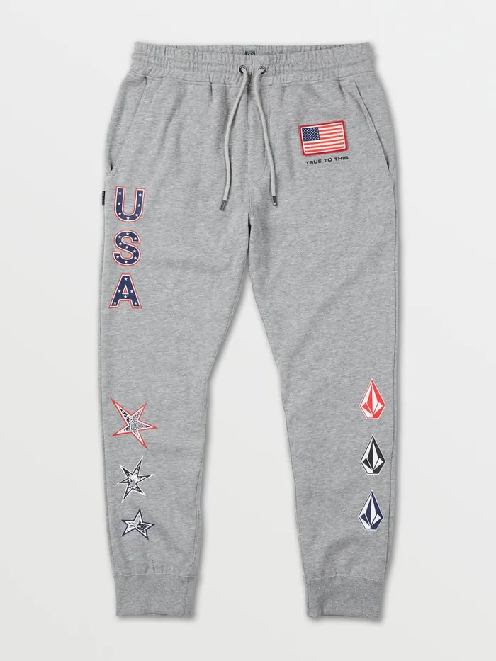 Mens Pants Volcom Mens USA Iconic Stone Pant 8211 Heather Grey